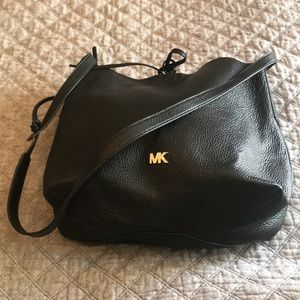 Michael Kors black bag, gold minimalist MK